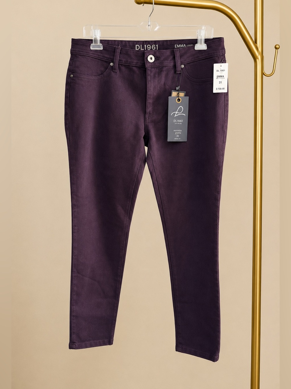 NWT DL1961 Emma Skinny Jeans Rosewood Plum Size 31